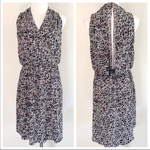 Rebecca Taylor Silk Leopard Bobcat Dress